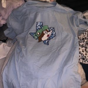 Light blue Buccees shirt